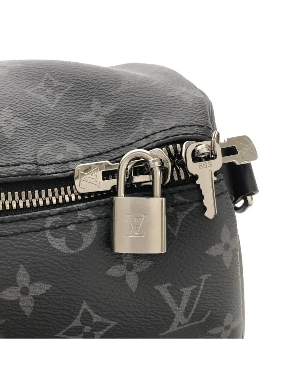 Louis Vuitton Monogram Eclipse Keepall Bandouliere 45 Boston Bag